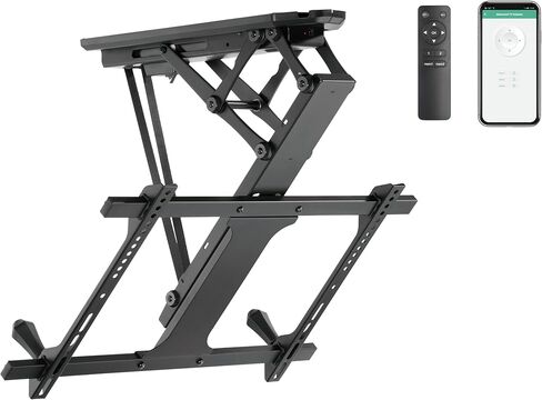 ProMounts Motorized Fireplace Mantel TV Wall Mount Fits Most 37-70 Inch Screens, Motorized Drop Down TV Wall Mount Bracket Above Fireplace for Both Flat and Curved, and Holds up to 77 lbs. in Kuwait