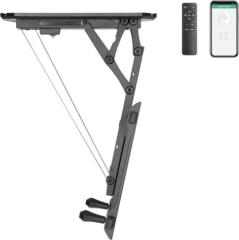 ProMounts Motorized Fireplace Mantel TV Wall Mount Fits Most 37-70 Inch Screens, Motorized Drop Down TV Wall Mount Bracket Above Fireplace for Both Flat and Curved, and Holds up to 77 lbs. in Kuwait