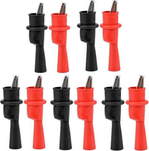 Alligator Clips Set, 10PCS Silicone Alligator Clip Test Kit, Banana Test Lead Probe Clip, Test Extension Suitable Used in Laboratory Electric Testing Work and Cable Lead Clip in Saudi Arabia
