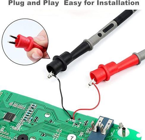 Alligator Clips Set, 10PCS Silicone Alligator Clip Test Kit, Banana Test Lead Probe Clip, Test Extension Suitable Used in Laboratory Electric Testing Work and Cable Lead Clip in Saudi Arabia