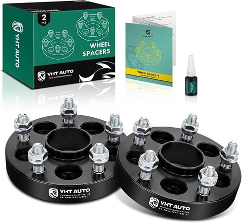 YHTAUTO 5x100 mm to 5x114.3 mm Hub Centric Wheel Adapter 1 Inch Fits Subaru Impreza, Outback, Forester, Scion & Saab Models Tire Spacers w/ M12x1.25 Studs 56.1 mm Hub Bore 5 Lug 2PCS Black Spacers in Saudi Arabia