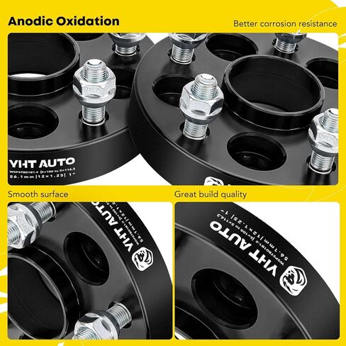 YHTAUTO 5x100 mm to 5x114.3 mm Hub Centric Wheel Adapter 1 Inch Fits Subaru Impreza, Outback, Forester, Scion & Saab Models Tire Spacers w/ M12x1.25 Studs 56.1 mm Hub Bore 5 Lug 2PCS Black Spacers in Saudi Arabia