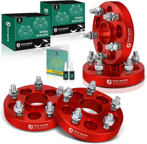 YHTAUTO 5x100 إلى 5x114.3 مم محولات العجلات المركزية 1 بوصة متوافقة مع سوبارو، ساب، سليل، موديلات تويوتا، فواصل الإطارات الخارجية مع مسامير M12x1.25، 56.1 مم محور تتحمل 5 عروة 4 قطع فواصل عجلات فضية in Saudi Arabia