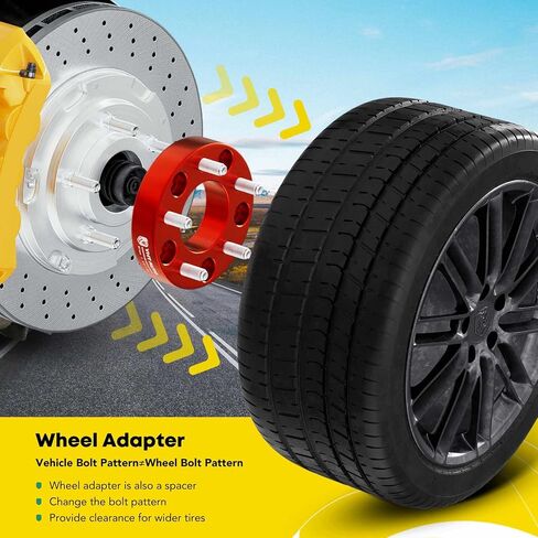 YHTAUTO 5x100 إلى 5x114.3 مم محولات العجلات المركزية 1 بوصة متوافقة مع سوبارو، ساب، سليل، موديلات تويوتا، فواصل الإطارات الخارجية مع مسامير M12x1.25، 56.1 مم محور تتحمل 5 عروة 4 قطع فواصل عجلات فضية in Saudi Arabia
