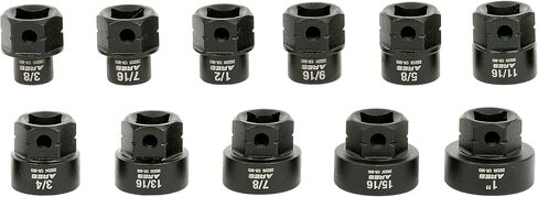 ARES 29021 - مجموعة مقابس تأثير نانو ذات 11 قطعة مقاس 1/2 بوصة SAE - توفر مقابس درجة التأثير خلوصًا أكبر من المقابس الضحلة النموذجية - تتضمن سكة تخزين من الألومنيوم in Kuwait