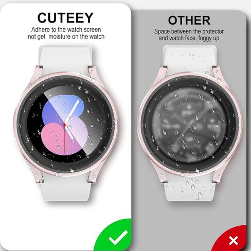 [5+5 Pack] Compatible for Samsung Galaxy Watch 5 and Galaxy Watch 4 44mm Screen Protector Case, Matte PC Bumper Cover+5 Waterproof No Fog Up Screen Protector for Galaxy Watch 5 4 44mm Accessories in Saudi Arabia