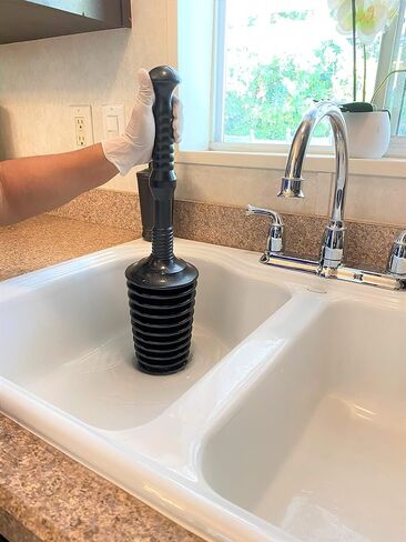 Master Plunger MP500-3 Heavy Duty All Purpose Plunger, Laundry Tubs, Bath Tubs, Kitchen Sinks, Garbage Disposal, Toilets Commercial & Residential Use. Equipped with Air Release Valve, Black in Saudi Arabia