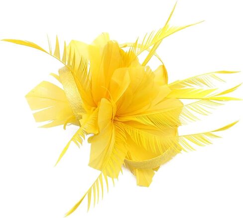 قبعة فاسيناتور للنساء على شكل ريش شبكي على شكل زهرة مشبك شعر لحفلات الشاي وحفلات الزفاف وحفلات الكوكتيل 20 ثانية خوذة فلابر in Kuwait