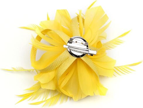 قبعة فاسيناتور للنساء على شكل ريش شبكي على شكل زهرة مشبك شعر لحفلات الشاي وحفلات الزفاف وحفلات الكوكتيل 20 ثانية خوذة فلابر in Kuwait