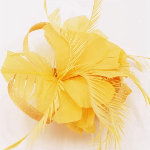 قبعة فاسيناتور للنساء على شكل ريش شبكي على شكل زهرة مشبك شعر لحفلات الشاي وحفلات الزفاف وحفلات الكوكتيل 20 ثانية خوذة فلابر in Kuwait