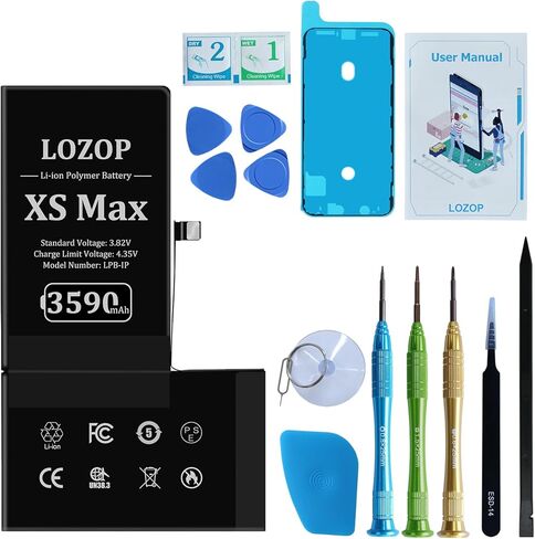 مجموعة استبدال البطارية المطورة لجهاز iPhone Xs Max، بطارية بديلة عالية السعة لجهاز iPhone Xs Max Battery A1921 A2101 A2102 A2103 A2104 مع مجموعة أدوات الإصلاح ودليل المستخدم in Kuwait