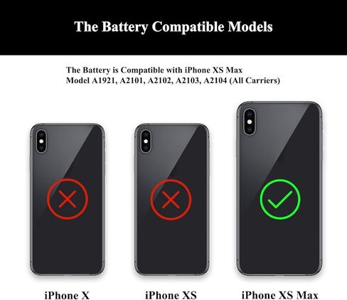 مجموعة استبدال البطارية المطورة لجهاز iPhone Xs Max، بطارية بديلة عالية السعة لجهاز iPhone Xs Max Battery A1921 A2101 A2102 A2103 A2104 مع مجموعة أدوات الإصلاح ودليل المستخدم in Kuwait