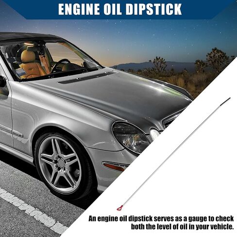 رقم 140589152100 / عصا قياس مستوى الزيت/المحرك لسيارة Mercedes W140 1996-1999 لسيارة Mercedes R170 1998-2005 / عصا قياس مستوى الزيت/متين/معدن/قطعة واحدة/لون فضي in Saudi Arabia