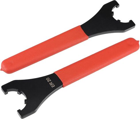 uxcell Collet Chuck Wrench Spanner for ER16UM Clamping Nut CNC Milling Lathe Chuck Holder Tool with Red Non-slip Handle 2pcs in Saudi Arabia