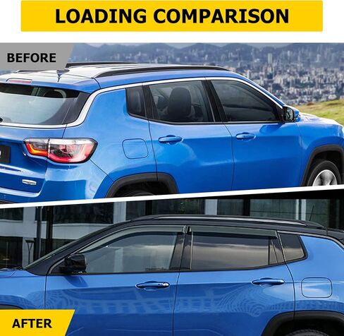 AUXMART 4PCS Side Window Deflector Window Rain Guards Wind Rain Shade Visor Guard for Jeep Compass 2017 2018 2019 2020 2021 2022 in Saudi Arabia