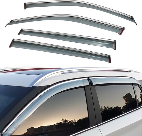 AUXMART 4PCS Side Window Deflector Window Rain Guards Wind Rain Shade Visor Guard for Jeep Compass 2017 2018 2019 2020 2021 2022 in Saudi Arabia