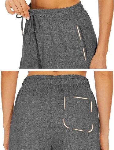 بنطال رياضي نسائي للجري مع ثلاثة جيوب، ملابس رياضية للركض وأساور أكمام للركض لليوجا in Kuwait