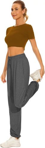 بنطال رياضي نسائي للجري مع ثلاثة جيوب، ملابس رياضية للركض وأساور أكمام للركض لليوجا in Kuwait