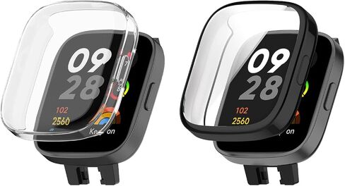 Screen Protective Case Compatible for Xiaomi Redmi Watch 3 Smart Watch TPU Case Soft Ultra-Slim Screen Protector for Xiaomi Redmi Watch3 Bumper Shell (2 Pack A) in Saudi Arabia