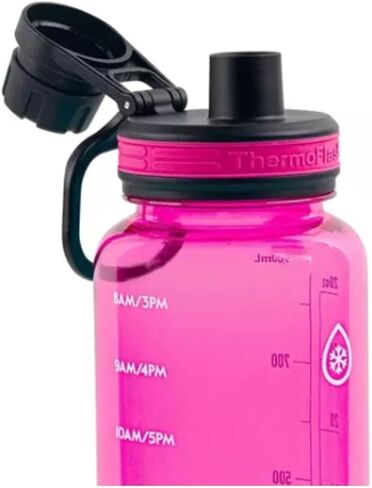 Thermoflask Premium Quality Motivational Water Bottle with Straw Lid with Times to Drink, BPA Free Tritan Plastic, 32 Ounce, 2-Pack, Orchid/Jadite in Kuwait