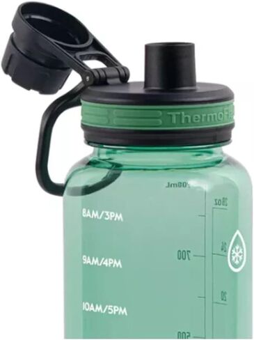 Thermoflask Premium Quality Motivational Water Bottle with Straw Lid with Times to Drink, BPA Free Tritan Plastic, 32 Ounce, 2-Pack, Orchid/Jadite in Kuwait