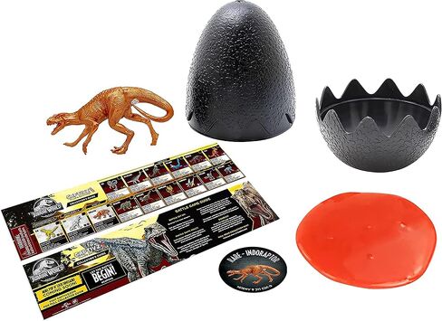 Jurassic World Captivz Slime Filled Dinosaur Egg. Will You Find A Limited Edition Species? Perfect Stocking Filler. Includes Battle Token, Slime and Pop 'N' Lock Dino. in Saudi Arabia