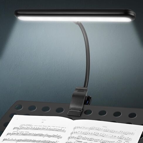 Music Stand Light Rechargeable Clip-on Light for Piano, Battery Piano Light Eye Caring, 4 Colors Dimmable,Reading Light for Music Stand Guitar Long Lastting,Music Light for Guitar Piano Drumstand in Saudi Arabia