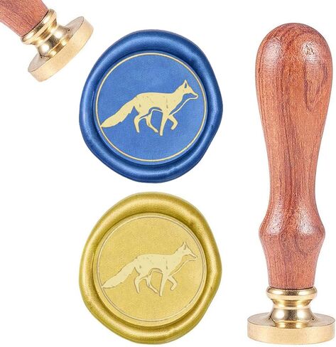 CRASPIRE Wax Seal Stamp Bear, Vintage Sealing Wax Stamps Animal Wood Handle Stamp Wax Seal 25mm Removable Brass Seal for Envelopes Invitations Wedding Embellishment in Saudi Arabia