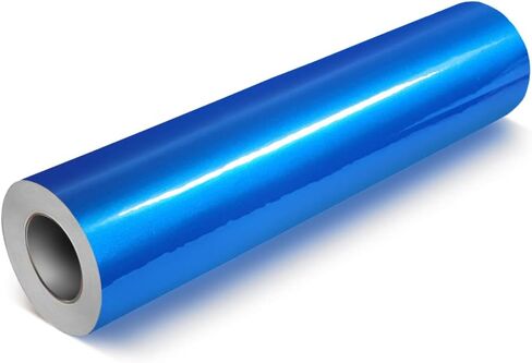 VViViD DECO65 Reflective Blue Permanent Adhesive Craft 12 Inches x 4 Feet Vinyl Roll Including Free 12 Inches x 12 Inches Transfer Paper Sheet in Saudi Arabia
