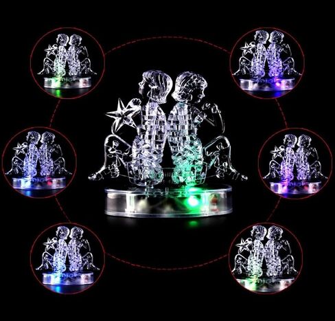 لغز Graces Dawn® Crystal Twelve Constellations Deluxe ثلاثي الأبعاد مزين بالكريستال الملون (الجوزاء) in Kuwait