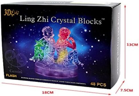 لغز Graces Dawn® Crystal Twelve Constellations Deluxe ثلاثي الأبعاد مزين بالكريستال الملون (الجوزاء) in Kuwait