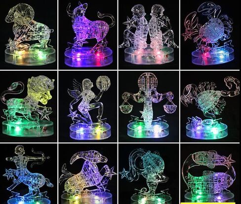 لغز Graces Dawn® Crystal Twelve Constellations Deluxe ثلاثي الأبعاد مزين بالكريستال الملون (الجوزاء) in Kuwait