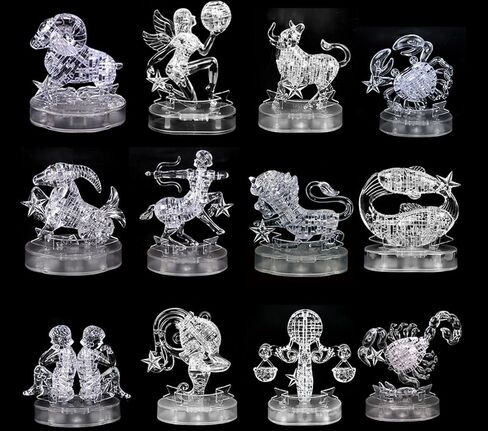 لغز Graces Dawn® Crystal Twelve Constellations Deluxe ثلاثي الأبعاد مزين بالكريستال الملون (الجوزاء) in Kuwait