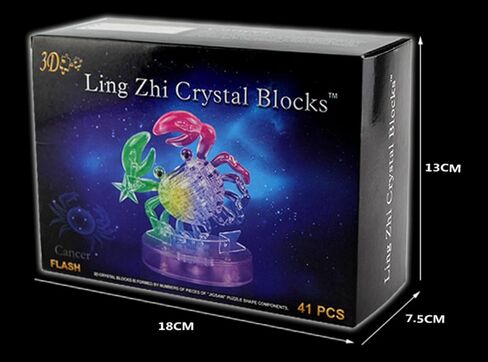 لغز Graces Dawn® Crystal Twelve Constellations Deluxe ثلاثي الأبعاد مزين بالكريستال الملون (الجوزاء) in Kuwait