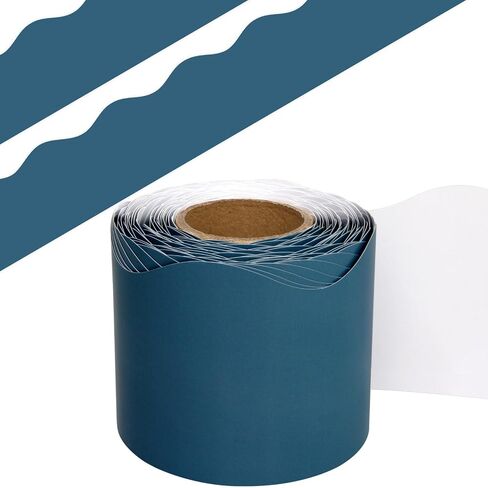 Slate Blue Bulletin Board Border Scalloped Border Trim for Classroom 52ft One Roll in Saudi Arabia