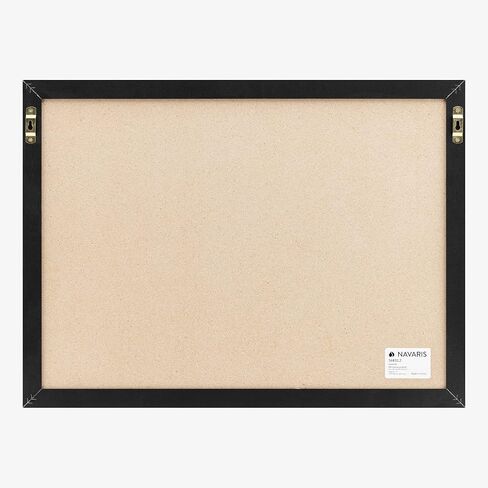 Navaris Framed Linen Bulletin Board - 17 x 23 inches Fabric Jewelry Organizer Pinboard for Wall Memory Memo Pin Board - Natural Linen with Pink Frame in Saudi Arabia