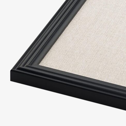 Navaris Framed Linen Bulletin Board - 17 x 23 inches Fabric Jewelry Organizer Pinboard for Wall Memory Memo Pin Board - Natural Linen with Pink Frame in Saudi Arabia