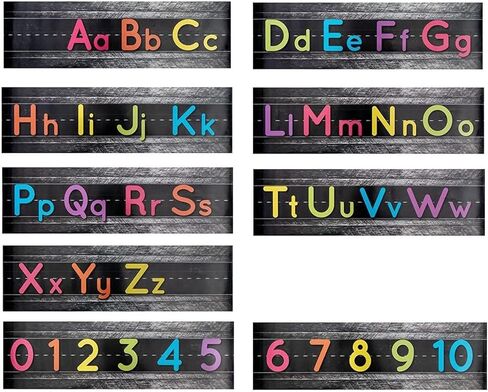 Juvale Alphabet Letter Bulletin Board Strips, Classroom Decorations (21 x 6 in, 9 Pack) in Kuwait
