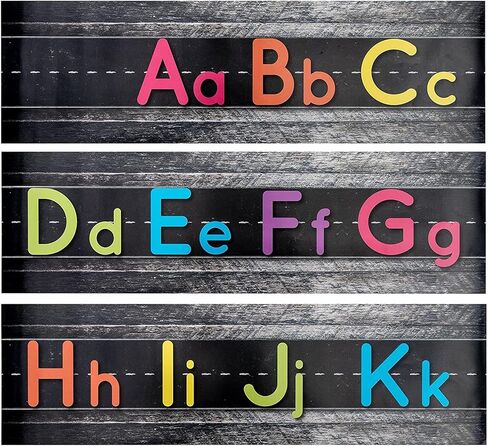 Juvale Alphabet Letter Bulletin Board Strips, Classroom Decorations (21 x 6 in, 9 Pack) in Kuwait