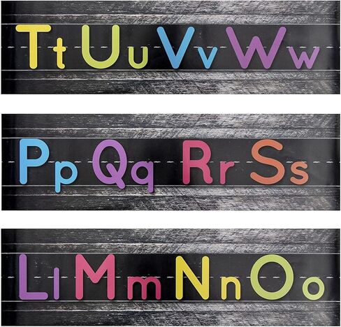 Juvale Alphabet Letter Bulletin Board Strips, Classroom Decorations (21 x 6 in, 9 Pack) in Kuwait