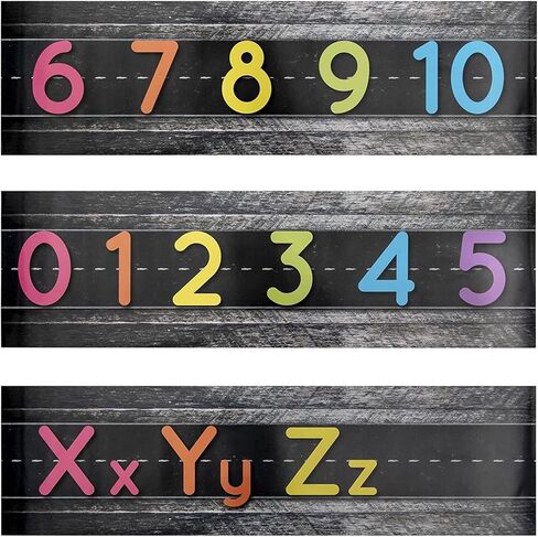 Juvale Alphabet Letter Bulletin Board Strips, Classroom Decorations (21 x 6 in, 9 Pack) in Kuwait