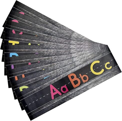 Juvale Alphabet Letter Bulletin Board Strips, Classroom Decorations (21 x 6 in, 9 Pack) in Kuwait