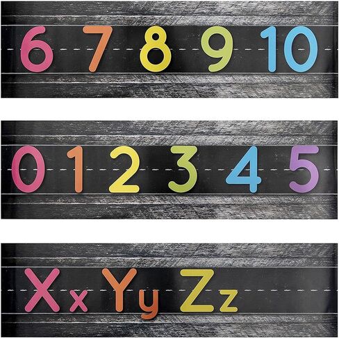 Juvale Alphabet Letter Bulletin Board Strips, Classroom Decorations (21 x 6 in, 9 Pack) in Kuwait