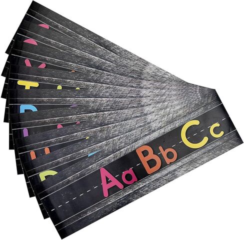 Juvale Alphabet Letter Bulletin Board Strips, Classroom Decorations (21 x 6 in, 9 Pack) in Kuwait