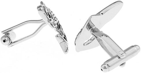 Fishing Silver Black Toned Wedding Suit Shirt Men's Cufflinks in Saudi Arabia