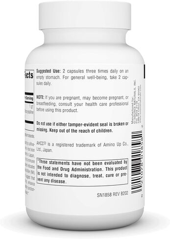 Source Naturals AHCC 500 مجم يزيد من نشاط الخلايا القاتلة الطبيعية* 500 مجم - 30 كبسولة in Saudi Arabia
