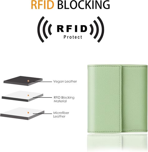 Travelambo RFID Blocking Small Mini Compact Wallet Coin Pouch Holder Trifold Credit Card Holder Pocket Purse for Women in Saudi Arabia