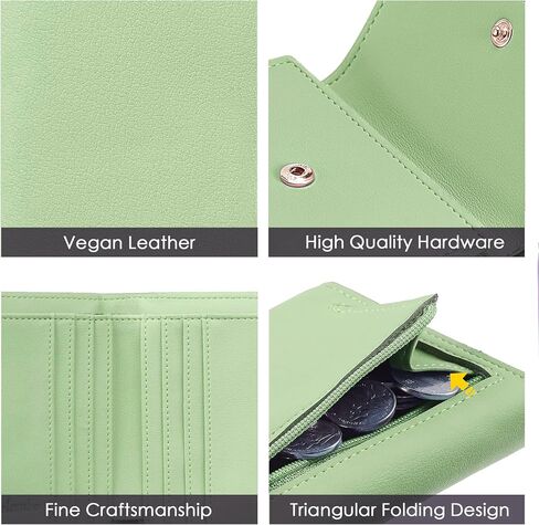 Travelambo RFID Blocking Small Mini Compact Wallet Coin Pouch Holder Trifold Credit Card Holder Pocket Purse for Women in Saudi Arabia