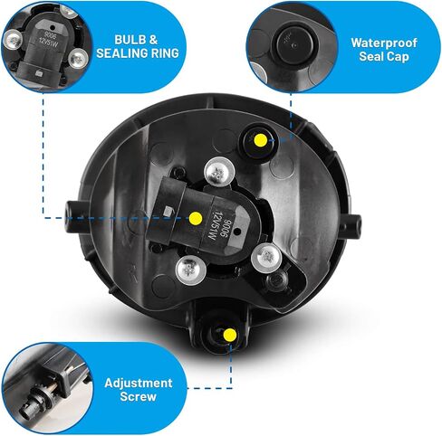 Fog Lights Lamps Assembly fit for Toyota Sequoia 2001-2007 Tundra 2000-2006 Driver Passenger Replacement Amber Yellow in Saudi Arabia