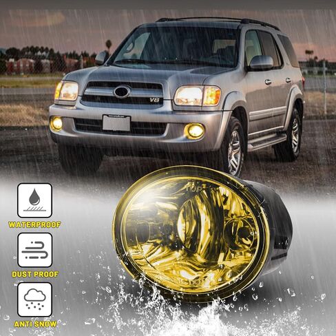 Fog Lights Lamps Assembly fit for Toyota Sequoia 2001-2007 Tundra 2000-2006 Driver Passenger Replacement Amber Yellow in Saudi Arabia